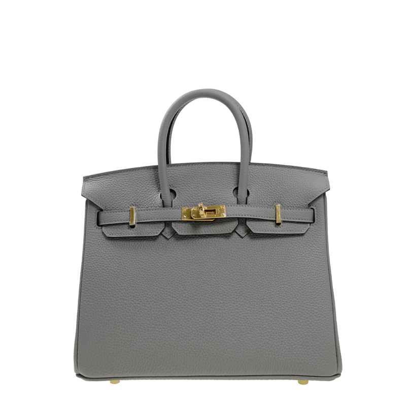 NEW HERMES HANDBAGS BIRKIN 25 4Z HANDBAG BIRKIN GRIS MOUETTE Celebrity  standing