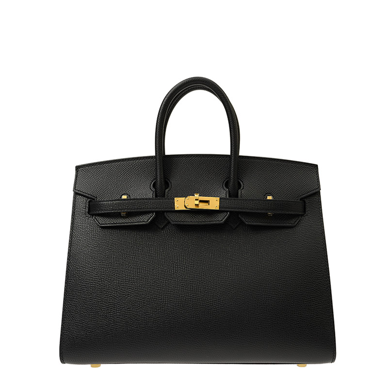 全新HERMES 愛馬仕手袋BIRKIN 25 89 手提包鉑金包黑色