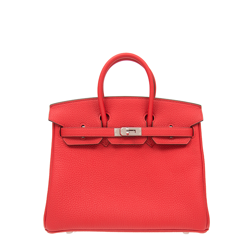 NEW HERMES HANDBAGS BIRKIN 25 S3 HANDBAG ROUGE DE COEUR