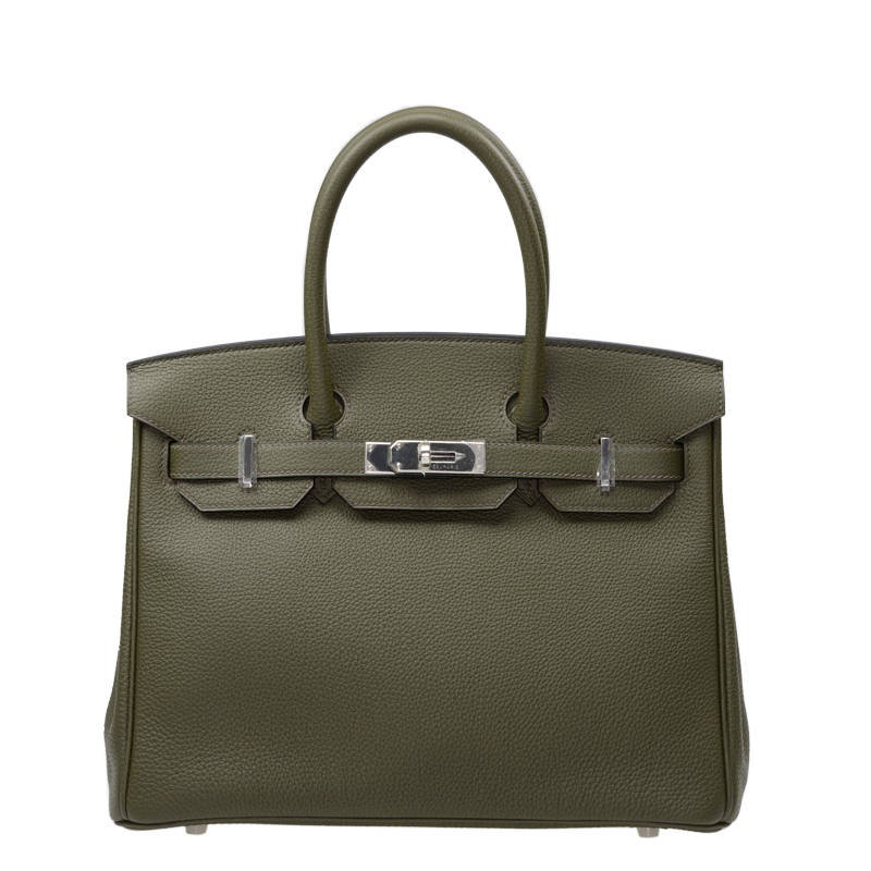 NEW HERMES HANDBAGS BIRKIN 30 61 HANDBAG VERT OLIVE