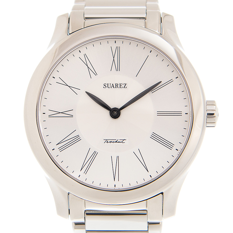 全新suarez evva 精钢 银色 石英机芯 evva-acbr/trochut