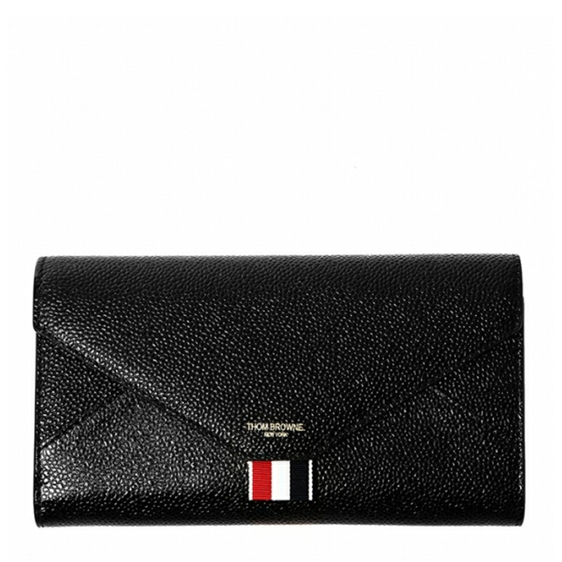 NEW THOM BROWNE WALLETS FAW065A 00198 001 LONG BUTTON WALLET