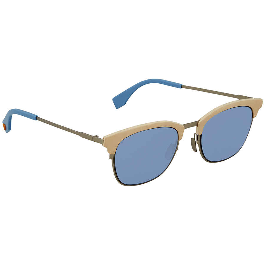 NEW FENDI SUNGLASSES FF 0228/S SCB/KU 50 MEN METAL BLUE