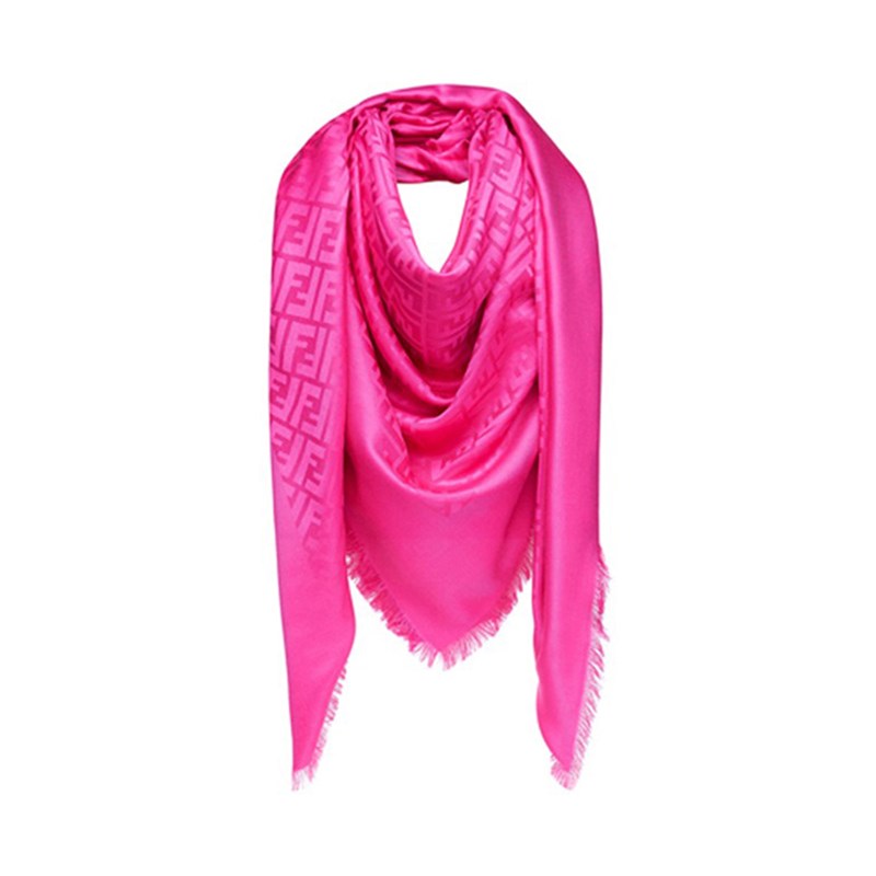 NEW FENDI SCARFS FXT924 MEA F0GBD WOOL PINK