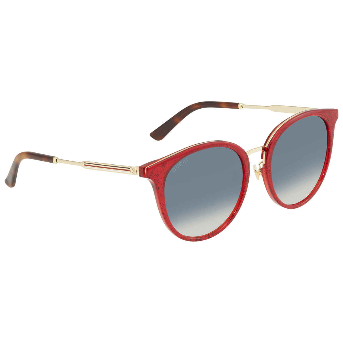 NEW GUCCI SUNGLASSES GG0204SK 005 56 NEUTRAL METAL BLUE