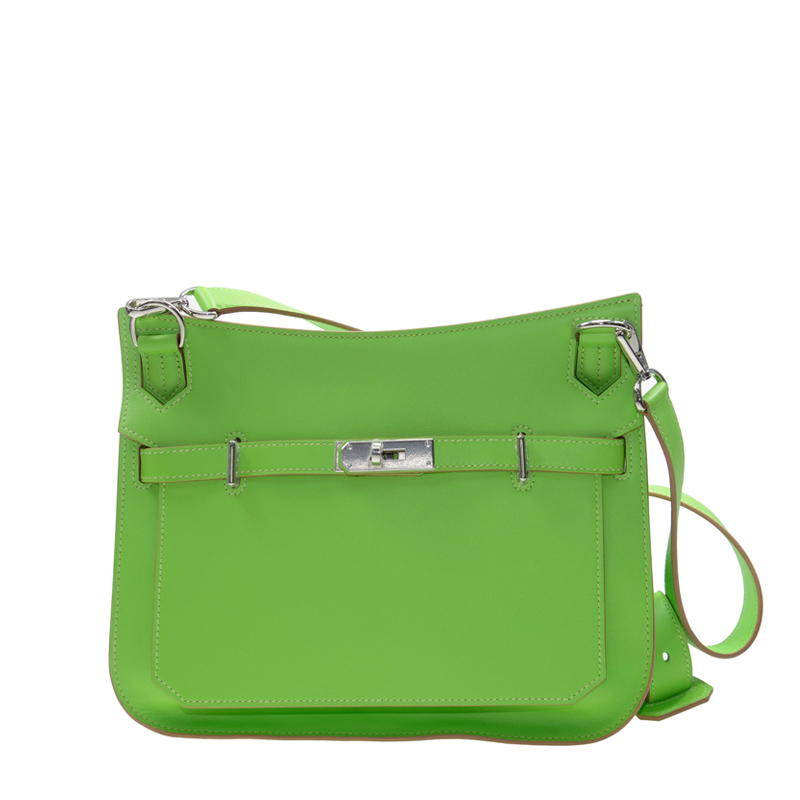 全新HERMES 愛馬仕手袋JYPSIERE 28 K6 斜挎包吉普賽包蘋果綠