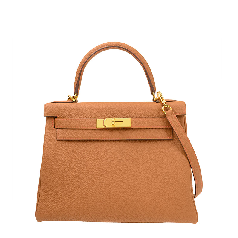 NEW HERMES BAGS KELLY 28 37/93 SHOULDER BAG/CROSSBODY BAG /HANDBAG GOLD  Celebrity standing