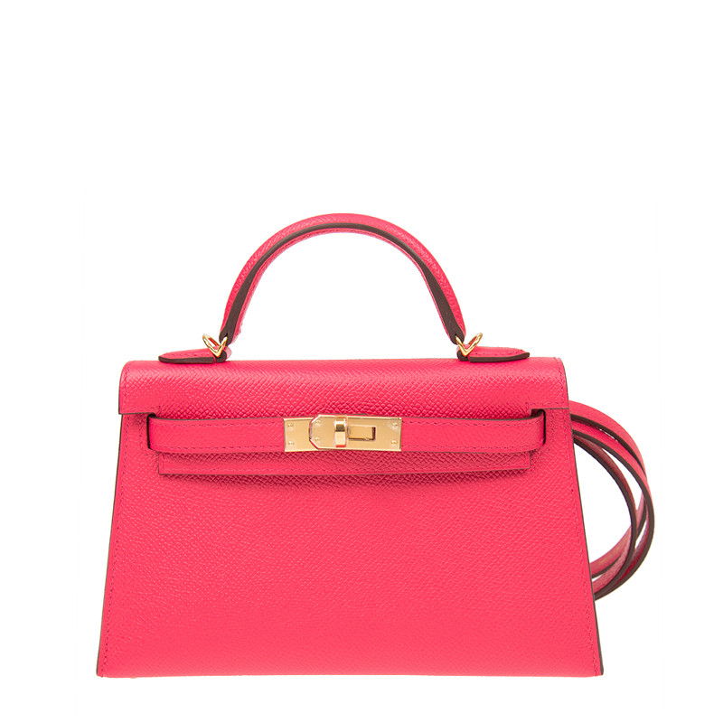 ROSE HERMES 未使用 HERMES / HERMES Constance Mini 18 Rose Mexico/Palladium