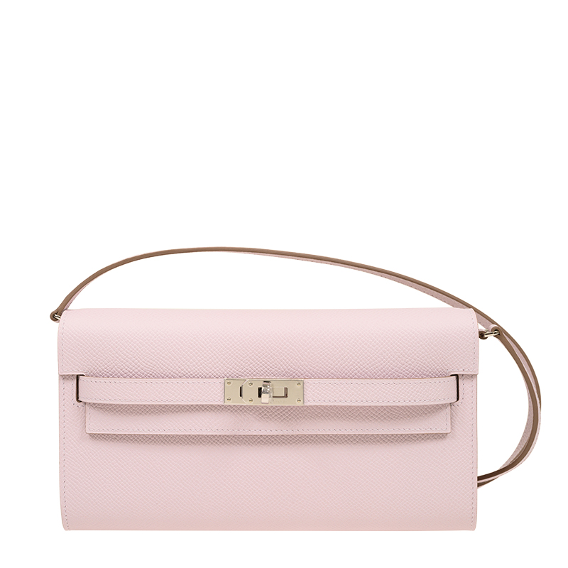 全新HERMES 愛馬仕手袋KELLY TO GO 09 單肩包/斜挎包淺錦葵色