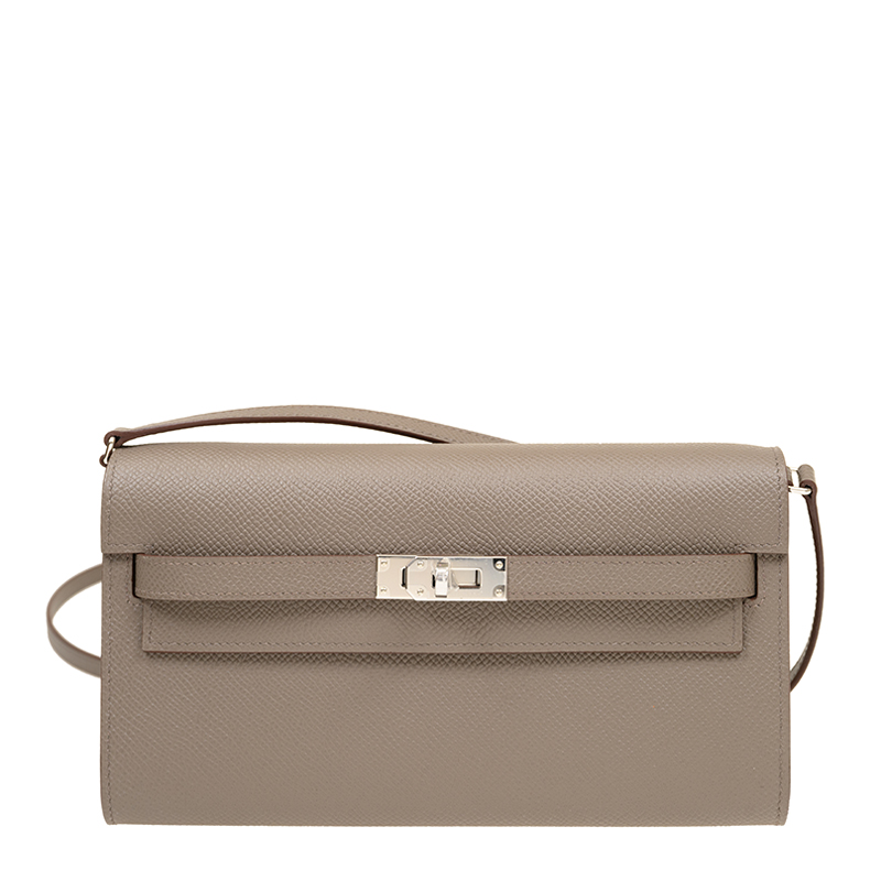 NEW HERMES BAGS KELLY TO GO 8F SHOULDER BAG/CROSSBODY BAG ETAIN