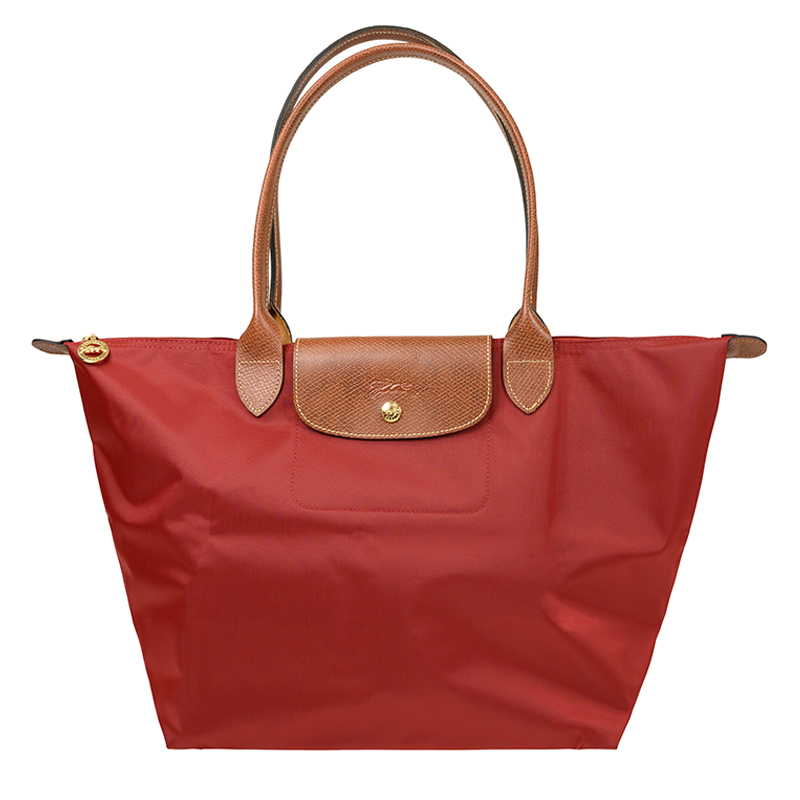 国内手元あり【Longchamp》LE PLIAGE*P59 Rouge Red M 肩掛け NEW】Longchamp Red Le Pliage S-M size Original Handle Bag