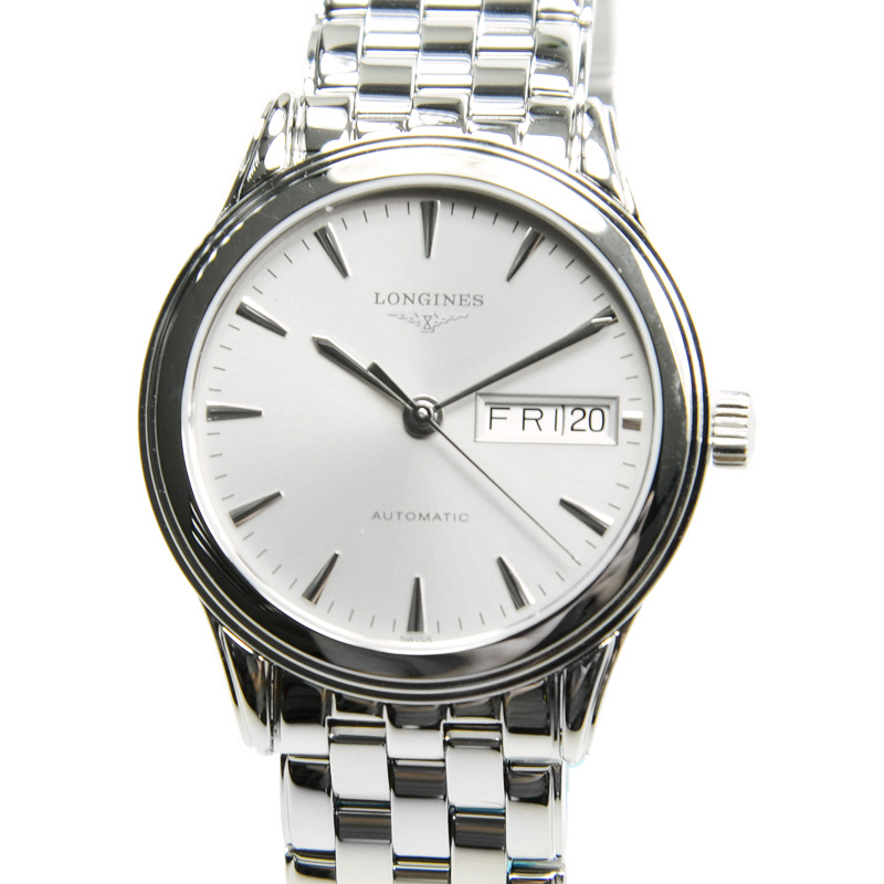 全新longines 浪琴 军旗系列 精钢 银色 自动机芯 l4.799.4.72.