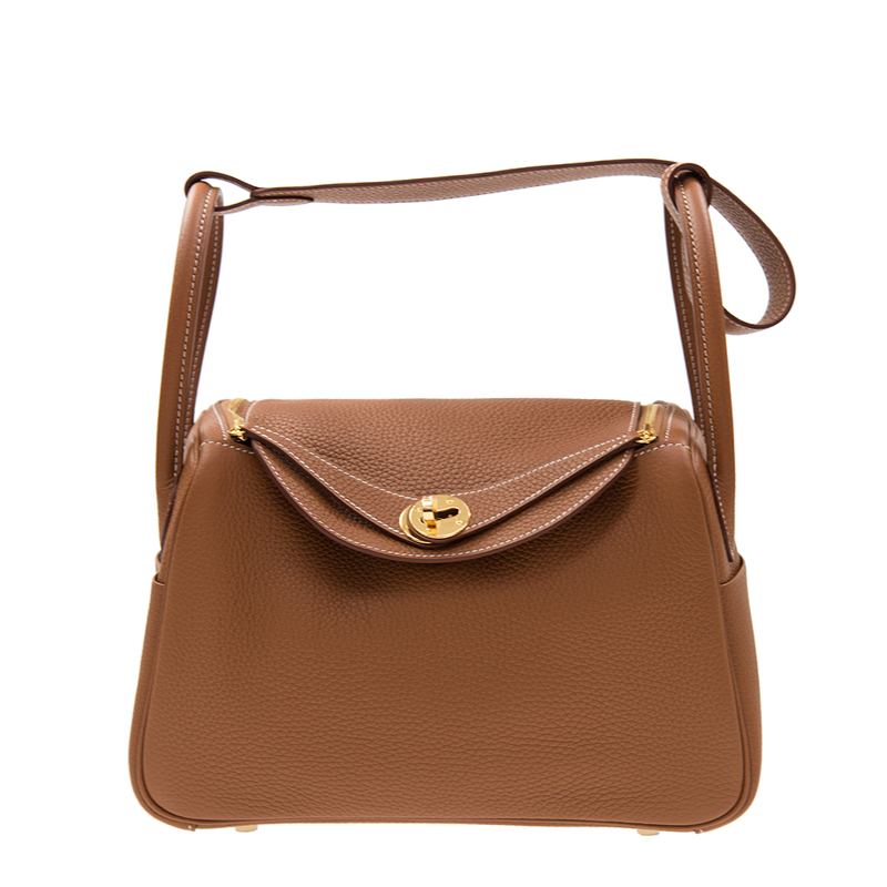 NEW HERMES HANDBAGS LINDY 26 37 SHOULDER BAG/HANDBAG GOLD