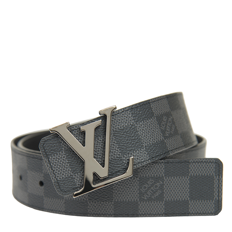 NEW LOUIS VUITTON BELTS INITIALES M0213U LEATHER 90CM DAMIER