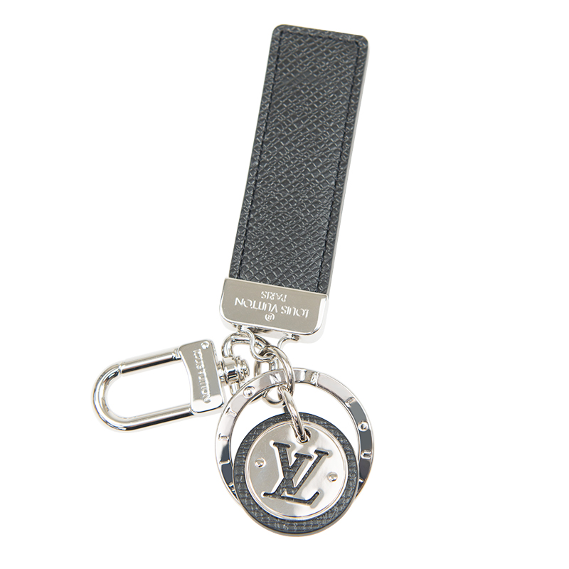Louis Vuitton M67242 LV キーリング シルバー・黒 NEW LOUIS VUITTON KEYCASE NEO M67242 LEATHER BLACK