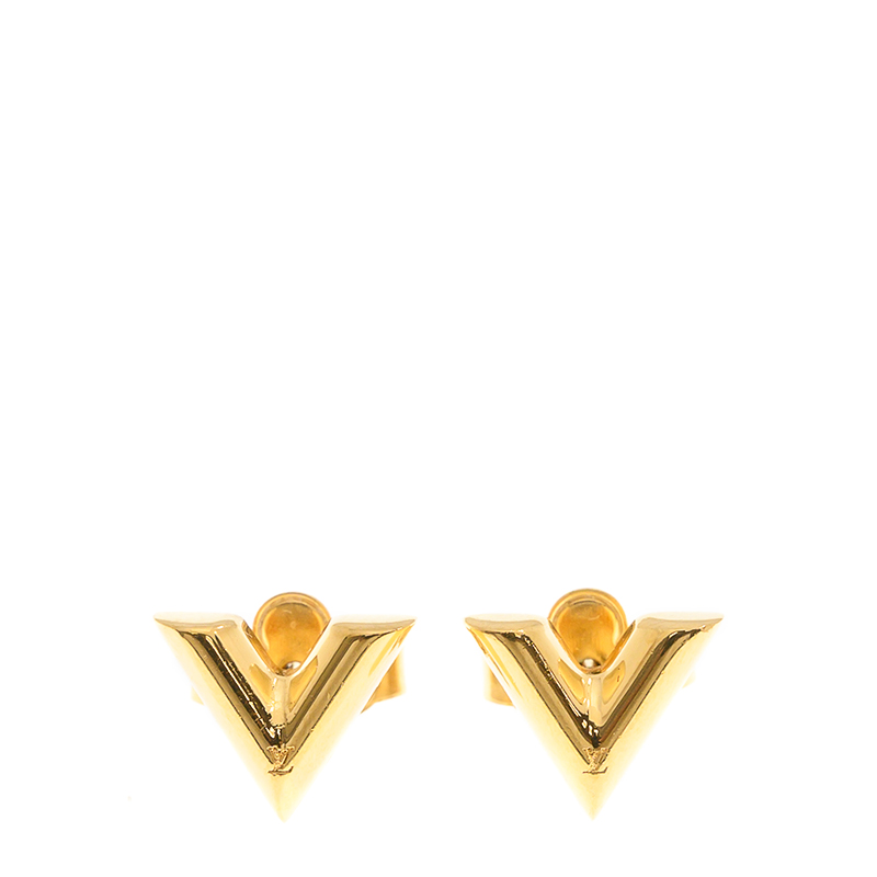 Classic Louis fashion Vuitton V-shaped earrings