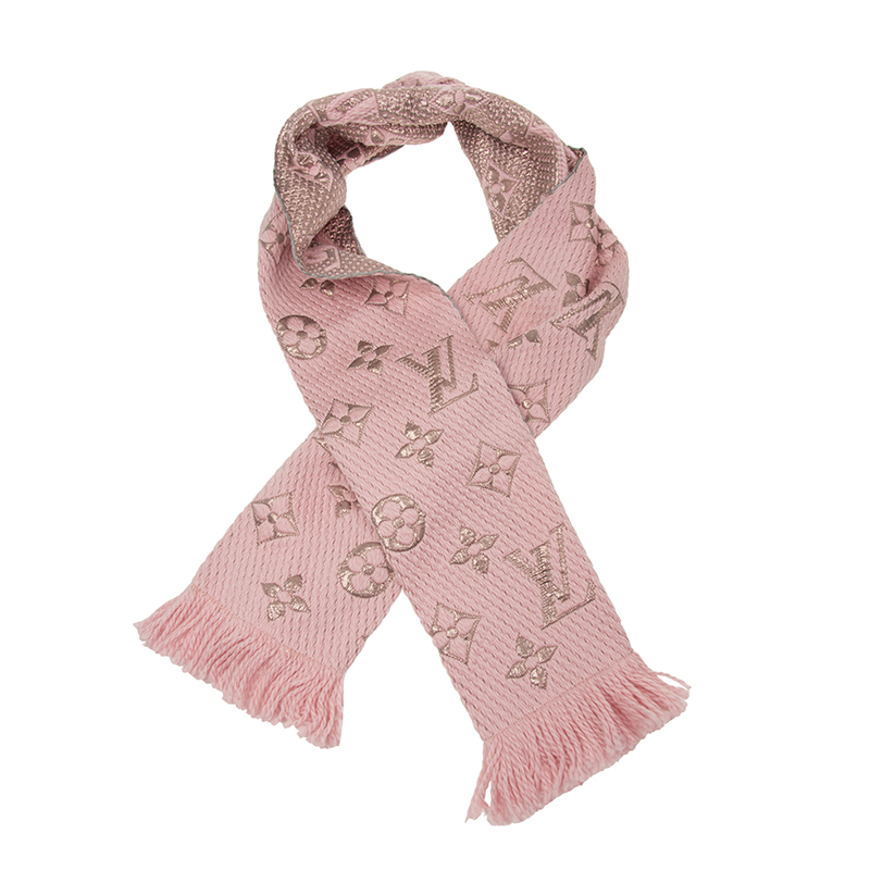 NEW LOUIS VUITTON SCARF M70466 WOOL PINK