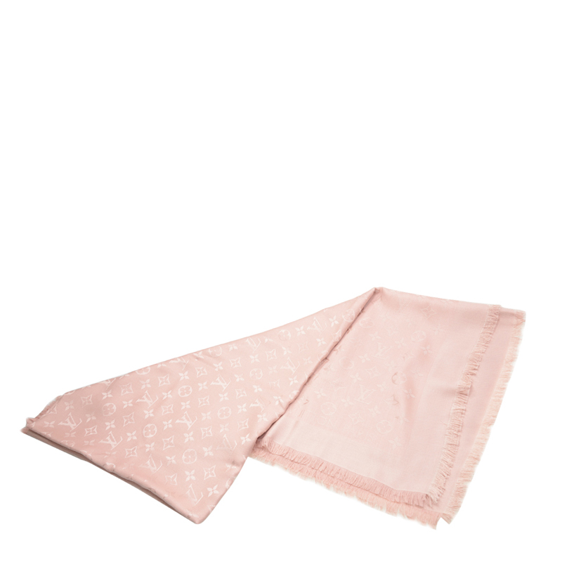 NEW LOUIS VUITTON SCARF M74441 CLOTH PINK