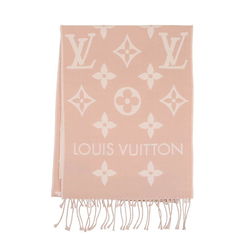 NEW LOUIS VUITTON SCARFS LV ESSENTIAL SCARF M77854 WOOL PINK