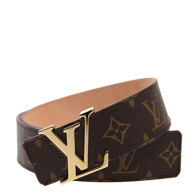 NEW LOUIS VUITTON BELTS INITIALES M9608U LEATHER 90CM MONOGRAM