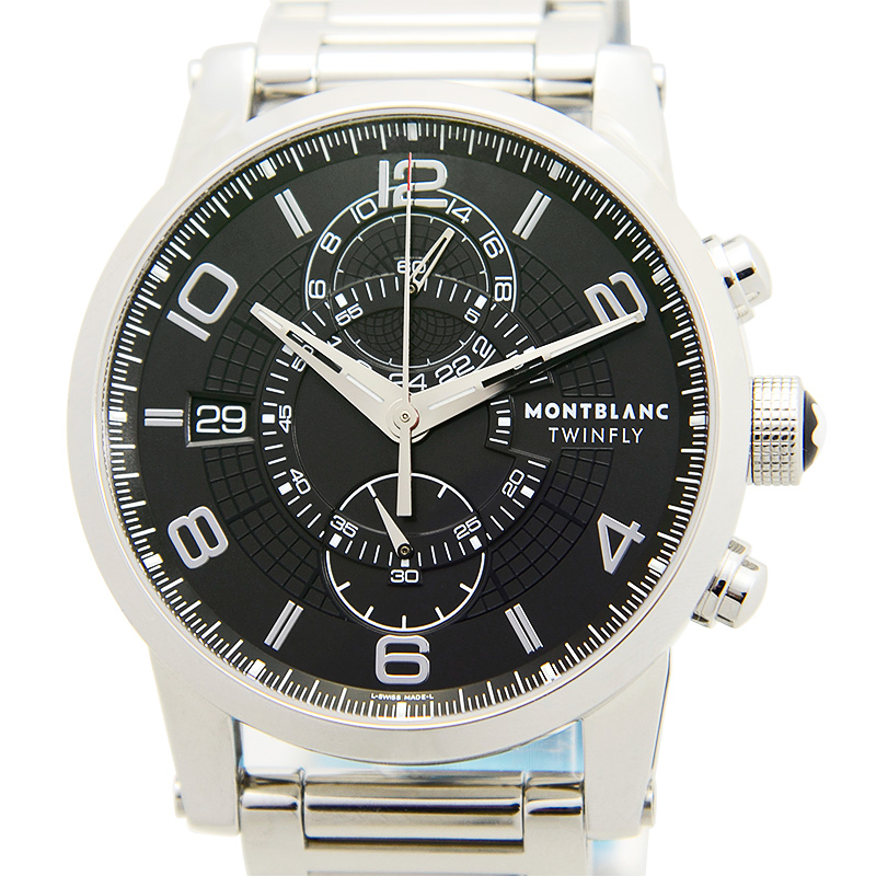 全新mont blanc 万宝龙 timewalker 精钢 黑色 自动机芯 montblanc