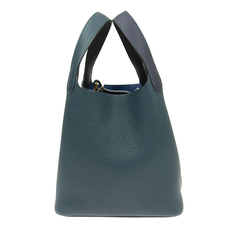 【美品 /Vert Cypres & Bleu Nuit & Noir】HERMES ピコタン 18 エルメス ピコタン コピー ロック タッチ18ヴェールフォンセVert