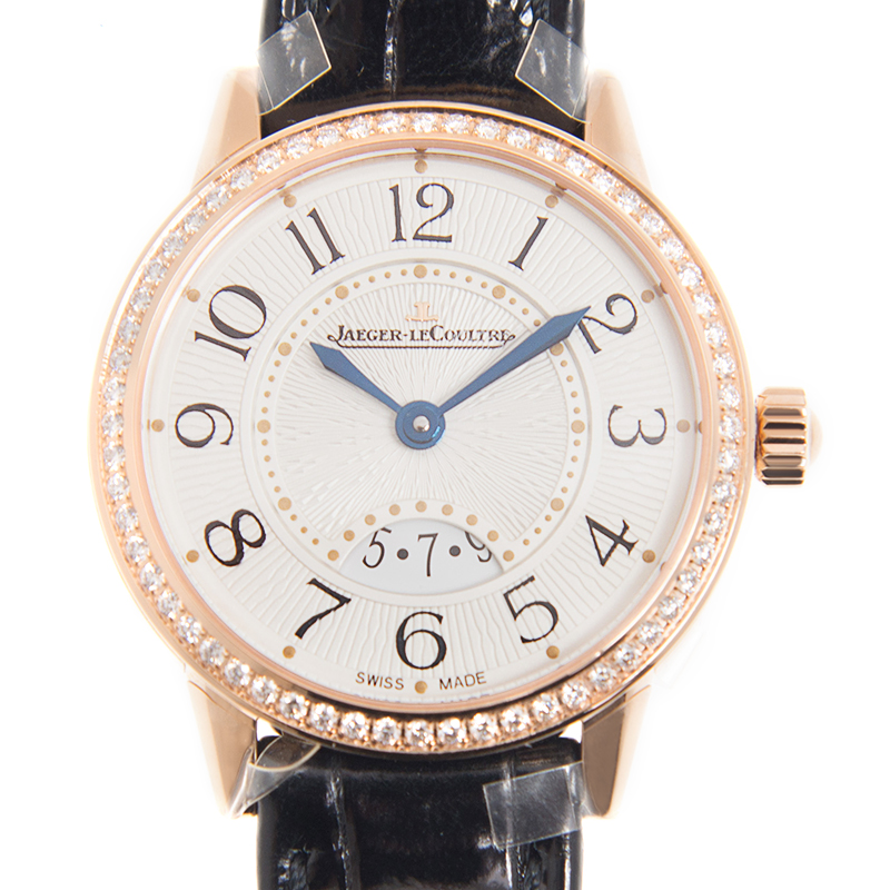 全新jaeger-lecoultre 积家 约会系列 18k玫瑰金镶钻 白色 石英机芯 q