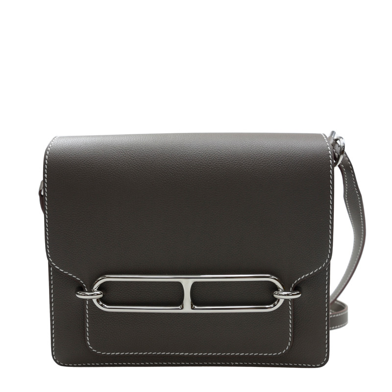 NEW HERMES HANDBAGS ROULIS 23 8F SHOULDER BAG/CROSSBODY BAG ETAIN  Celebrity standing