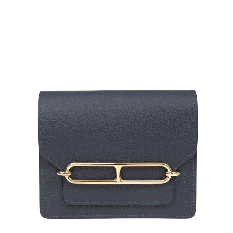 NEW HERMES WALLETS ROULIS SLIM 2Z BLEU NUIT EVERCOLOR CP