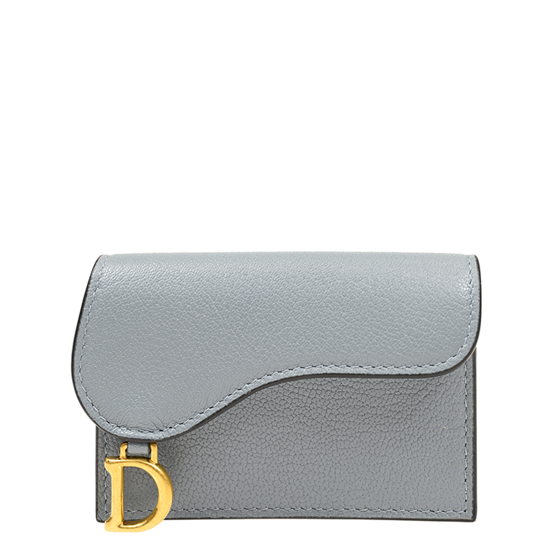 NEW CHRISTIAN DIOR WALLETS SADDLE S5611 CCEH 81B SHORT BUTTON WALLET