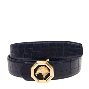 美品 Stefano Ricci ブラッシュドアリゲーターレザーブラックベルト NEW STEFANO RICCI BELT BLACK ALLIGATOR GP 95CM