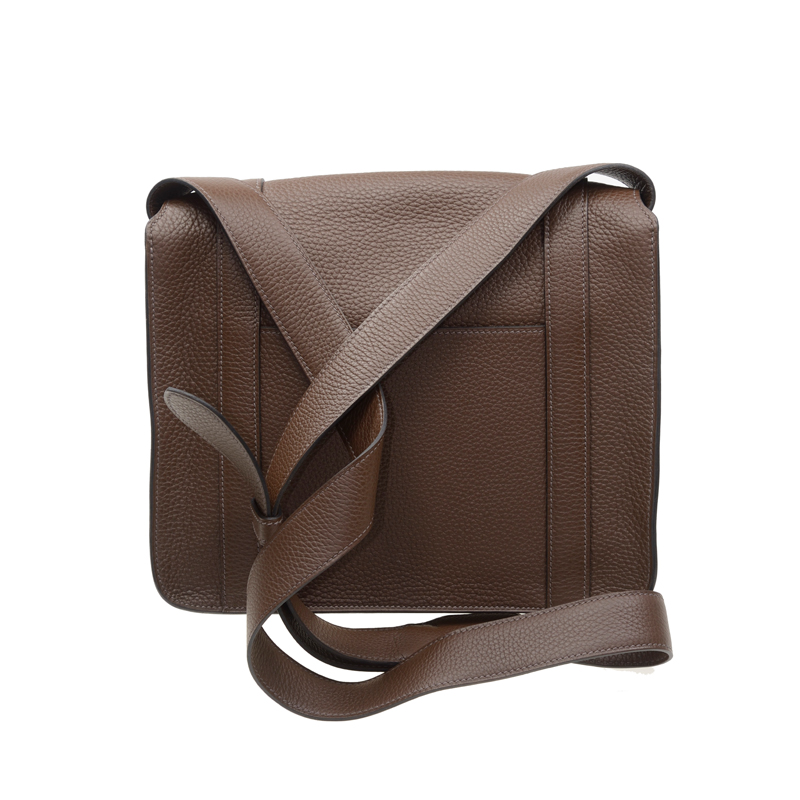 全新hermes 爱马仕 手袋 steve 28cm 4h tau taurillion 啡色