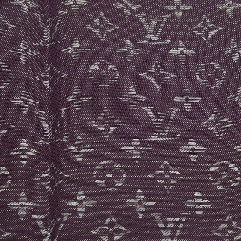 全新LOUIS VUITTON 路易威登絲巾M75124 布料紫色