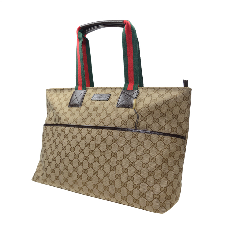 全新gucci 古驰 手袋 155524 f4f0r 9791 帆布 啡色