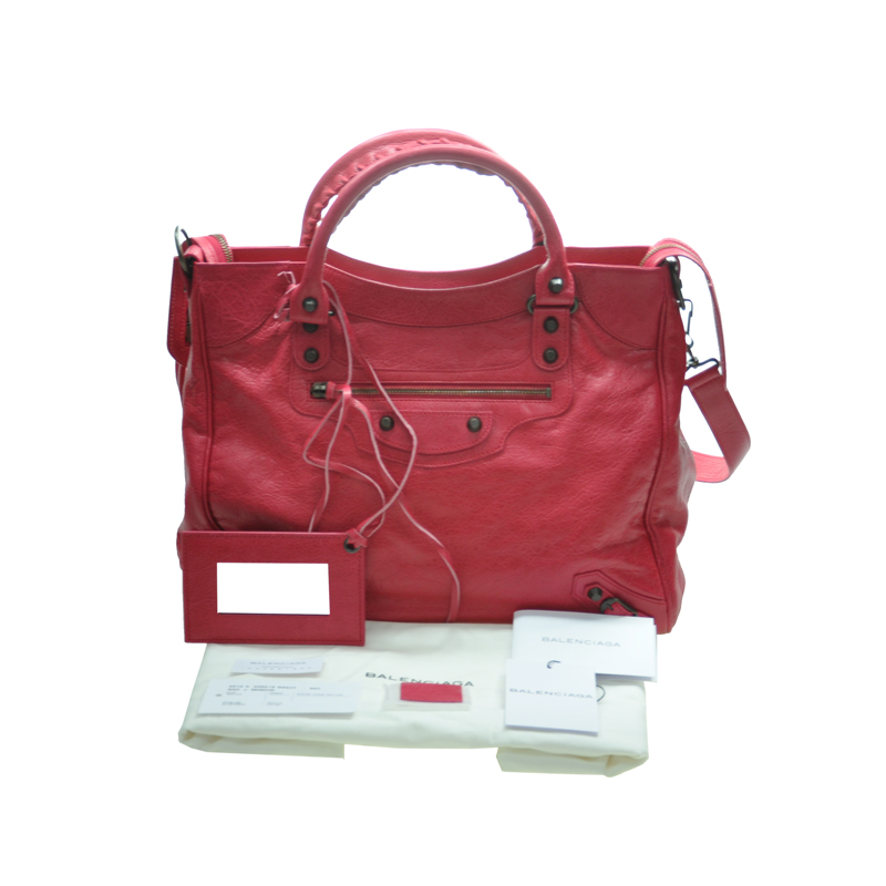 NEW BALENCIAGA HANDBAG 235216 D94JT 5765 VELO LAMBSKIN RED