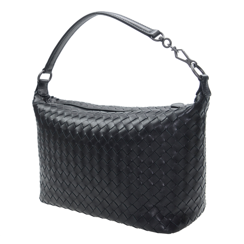 NEW BOTTEGA VENETA HANDBAG 239988 V0016 8175 LAMBSKIN BLACK 