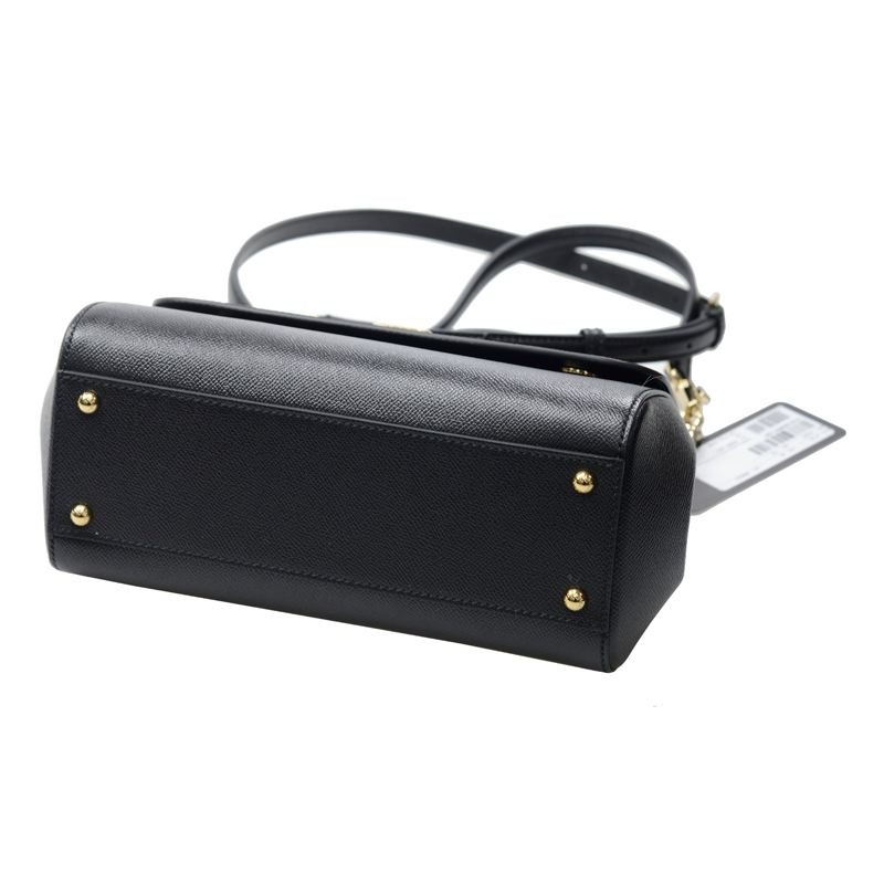 NEW DOLCE&GABBANA HANDBAG BB6002 A1001 80999 CALFSKIN BLACK