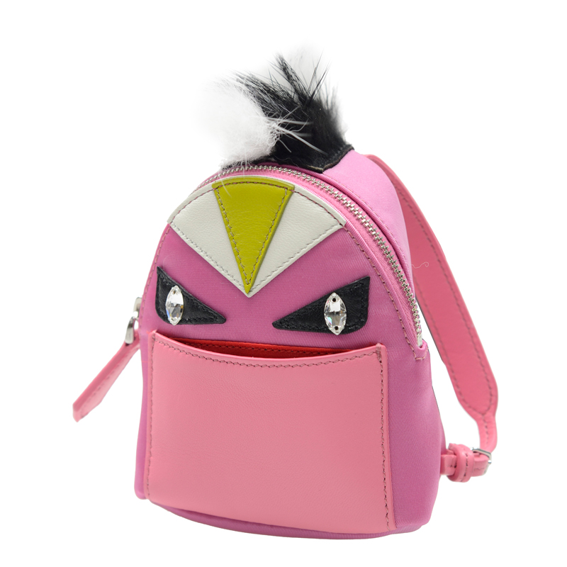 NEW FENDI CHARMS 7AR457 5PP F078Q CALFSKIN PINK