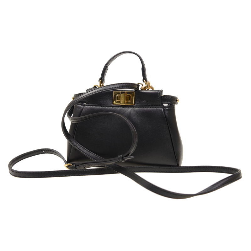 FENDI　手袋 FENDI/芬迪】Fendi First Midi手袋棕色漆皮手袋8BP137ANSNF119U