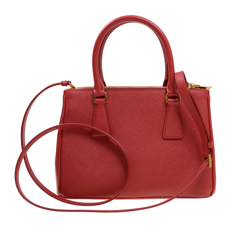 ハンドバッグ PRADA HAND BAG (1BA896NZV F068Z) Prada Saffiano Small Galleria Bag Red 1BA896 NZV F068Z