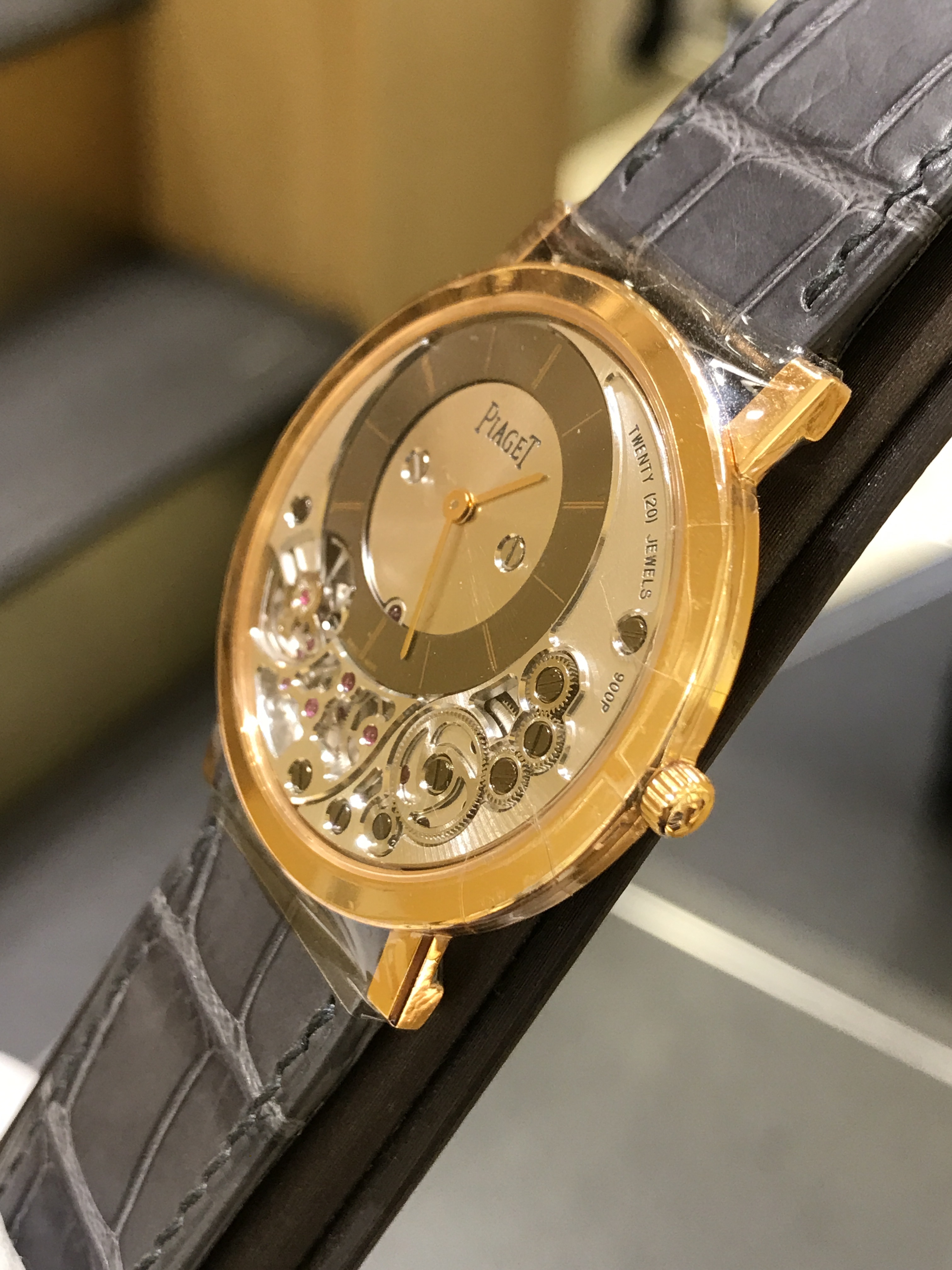 全新piaget 伯爵 altiplano 18k粉紅金 灰色 手動機芯 g0a39110