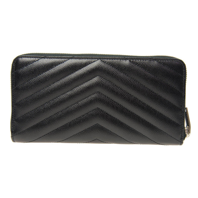 NEW YSL SAINT LAURENT WALLETS 358094 BOW02 1000 LONG ZIPPER