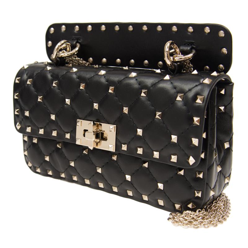 全新valentino 华伦天奴 手袋 nw0b0123nap 0no 牛皮 黑色