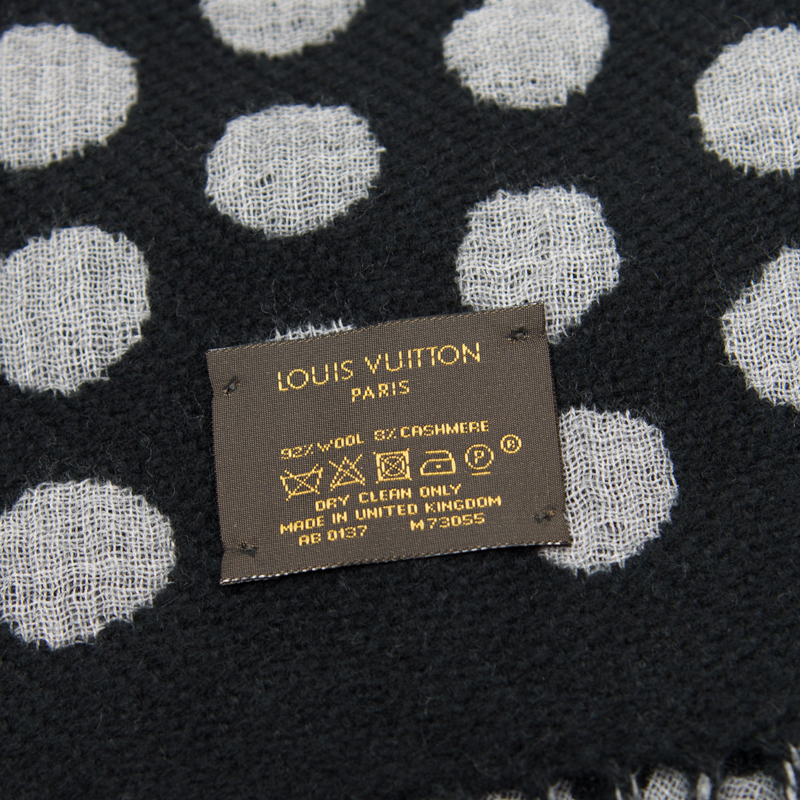 NEW LOUIS VUITTON SCARF M73055 WOOL BLACK