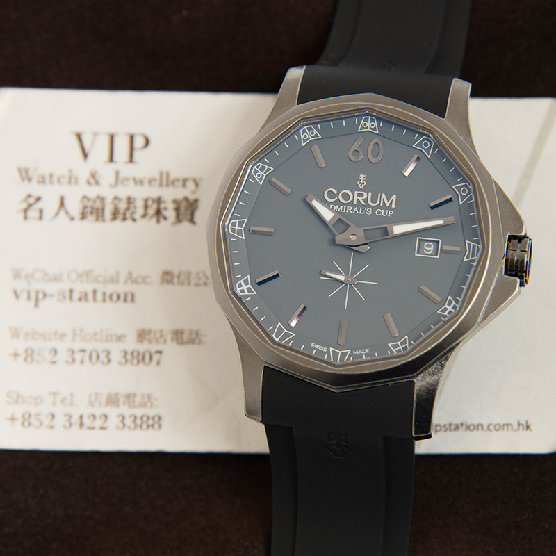 全新corum 昆仑 海军上将杯系列 精钢 黑色 自动机芯 a395/03577