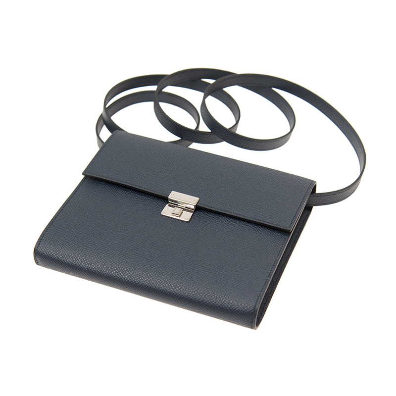 全新hermes 爱马仕 手袋 clic 16 76 蓝色 epsom