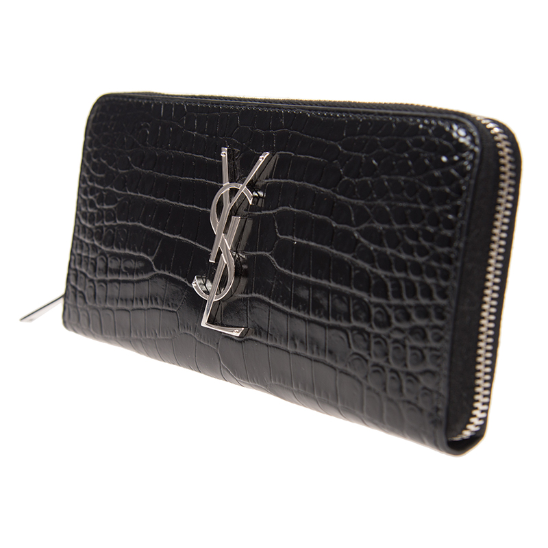 NEW YSL SAINT LAURENT WALLETS 370776 DND1N 1000 LONG ZIPPER
