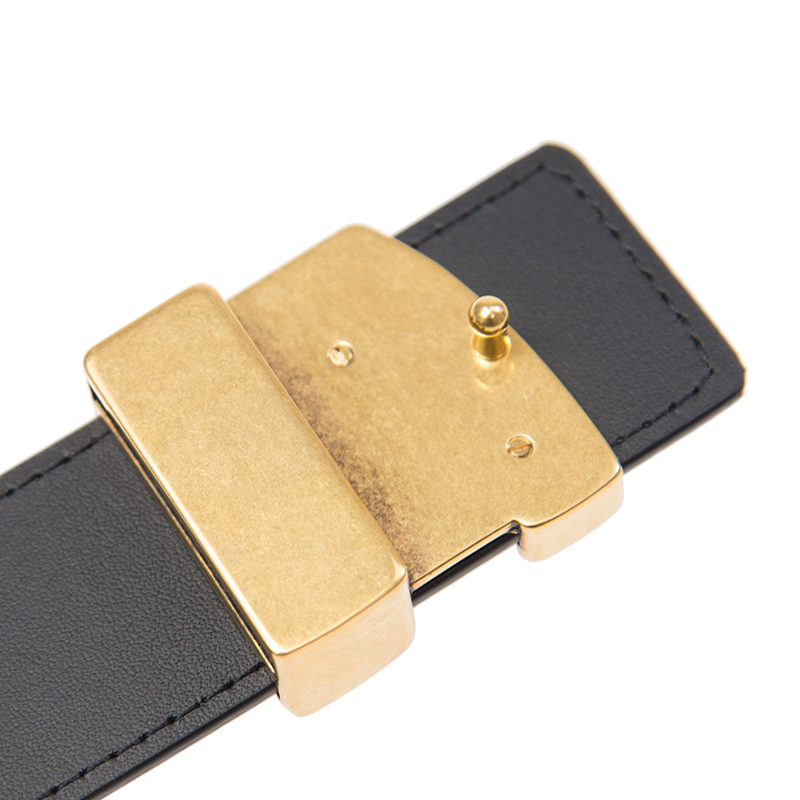 NEW LOUIS VUITTON BELT NEW WAVE M0078V BLACK LEATHER 85CM