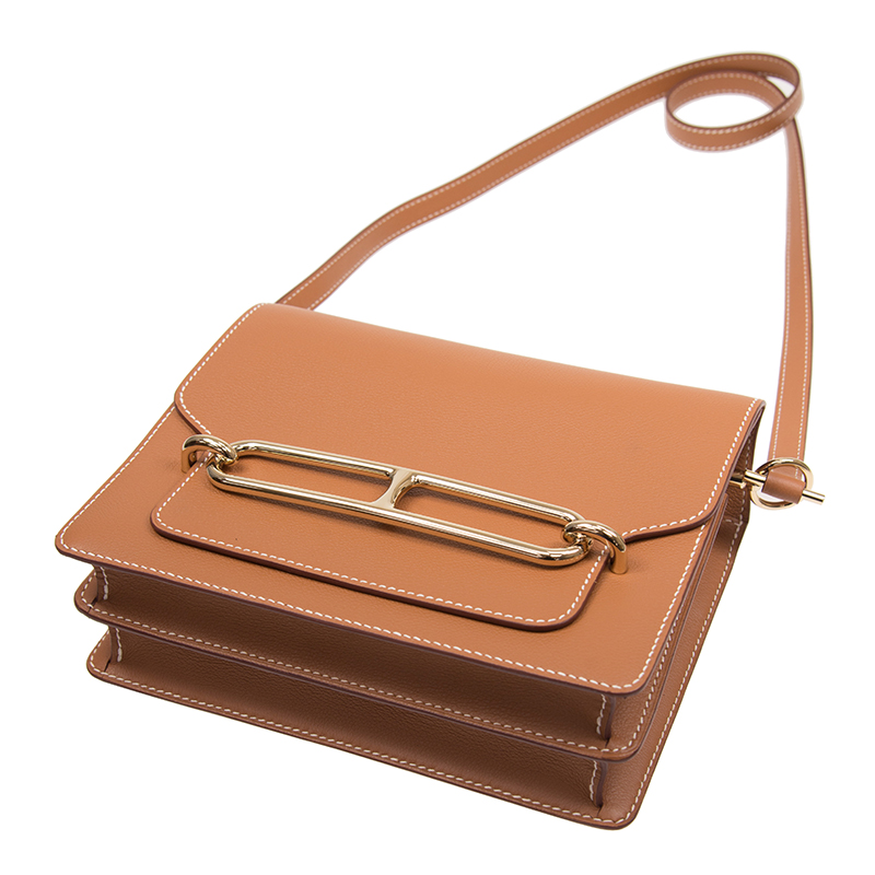 全新hermes 爱马仕 手袋 roulis 23 37 金色 everco