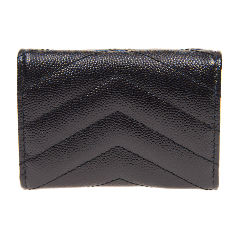 小物 SAINT LAURENT 505118-BOWA1-1000 NEW YSL SAINT LAURENT WALLETS 505118 BOWA1 1000 SHORT BUTTON